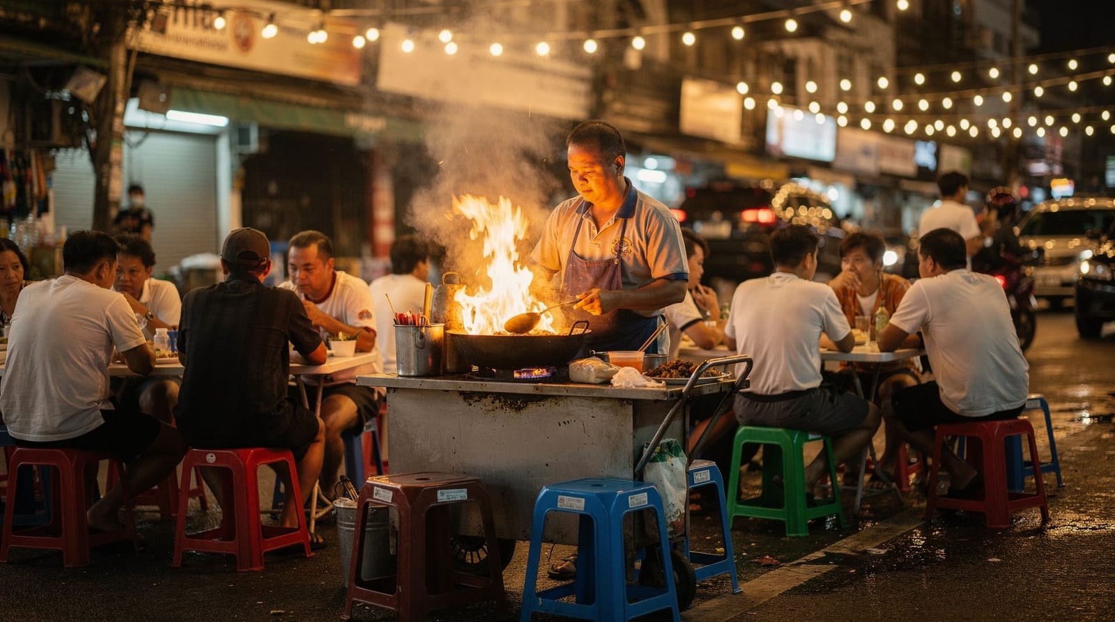Bangkok: Street Food Tasting Tour at Night