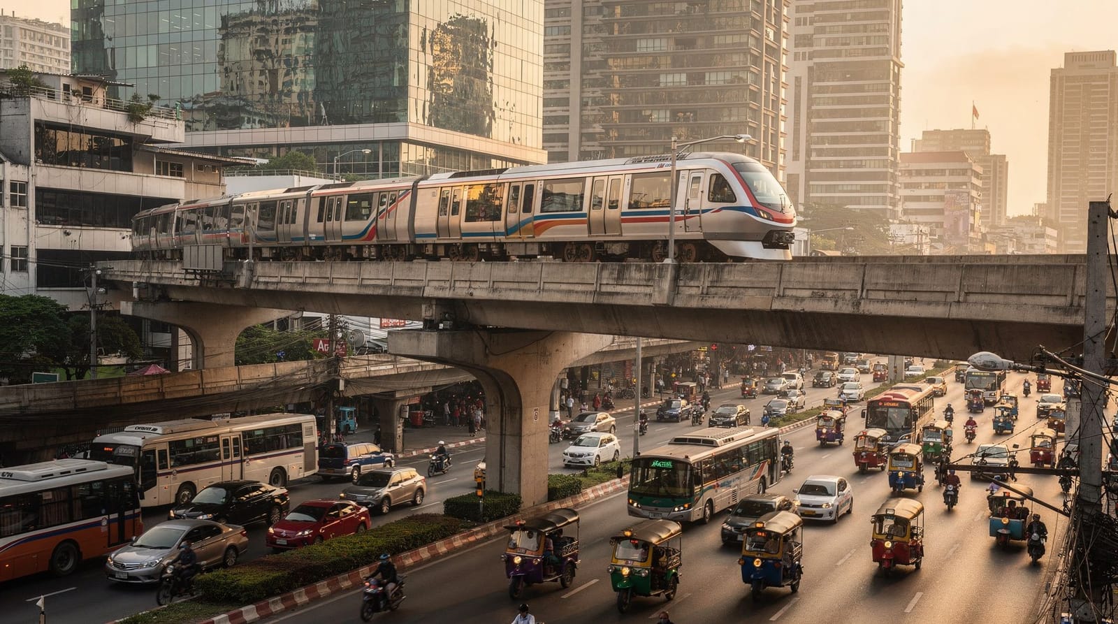 Grab, taxis and tuk-tuks in Bangkok: which to use and when — Grab, metered taxis and tuk-tuks in Bangkok compared honestly: real fares, the m