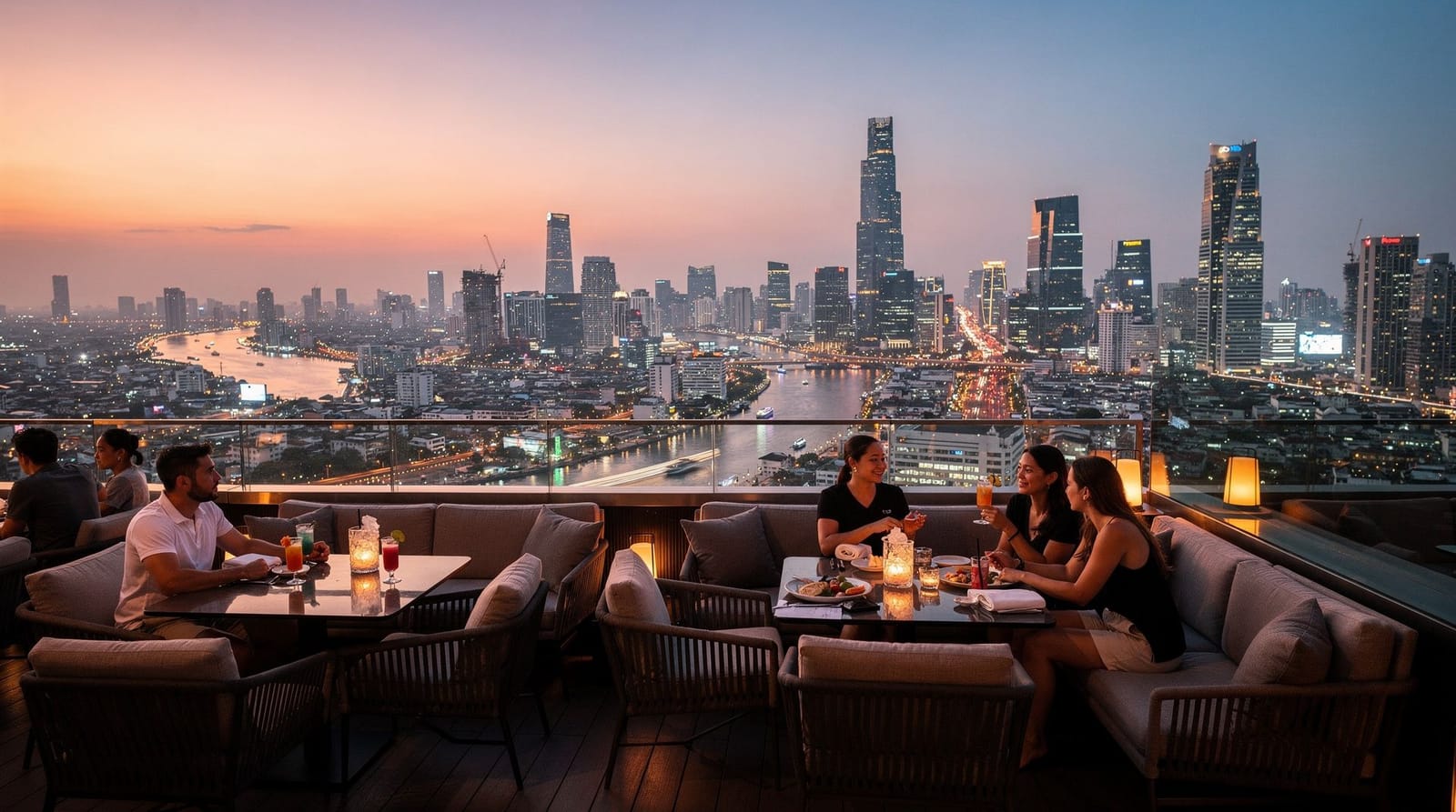 Bangkok rooftop restaurants: sky-dining worth the splurge — Bangkok rooftop restaurants compared: Vertigo, Sirocco, Mahanakhon, Red Sky. Dre