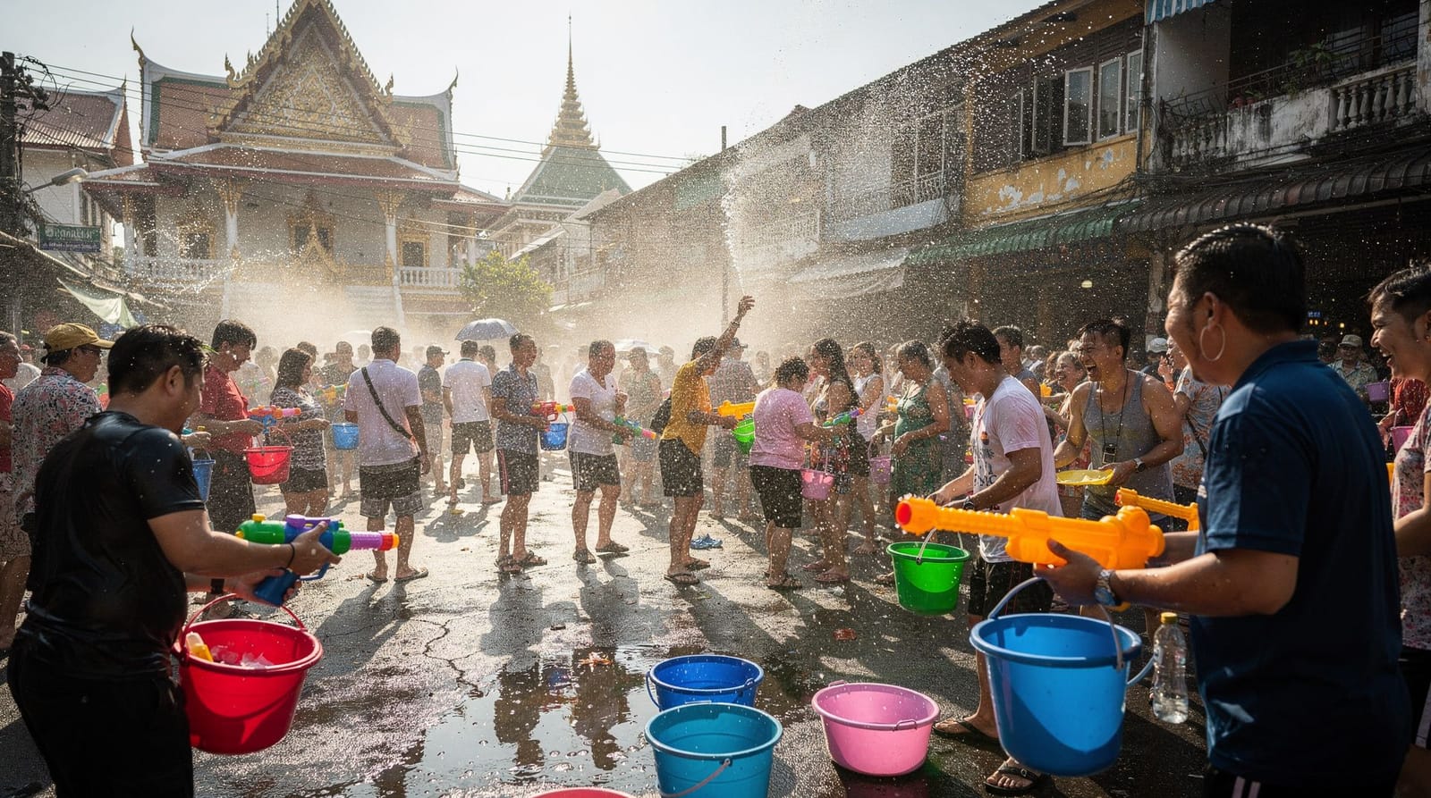 Songkran in Bangkok — Songkran Bangkok 2026 guide: dates 13 to 15 April, the best water-fight spots on