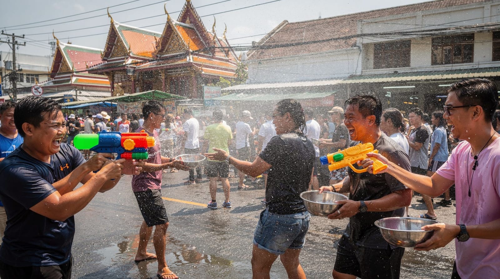 Songkran in Bangkok: the complete festival guide — Songkran 2026 runs 13 to 15 April — Thai New Year water festival. Where to go in