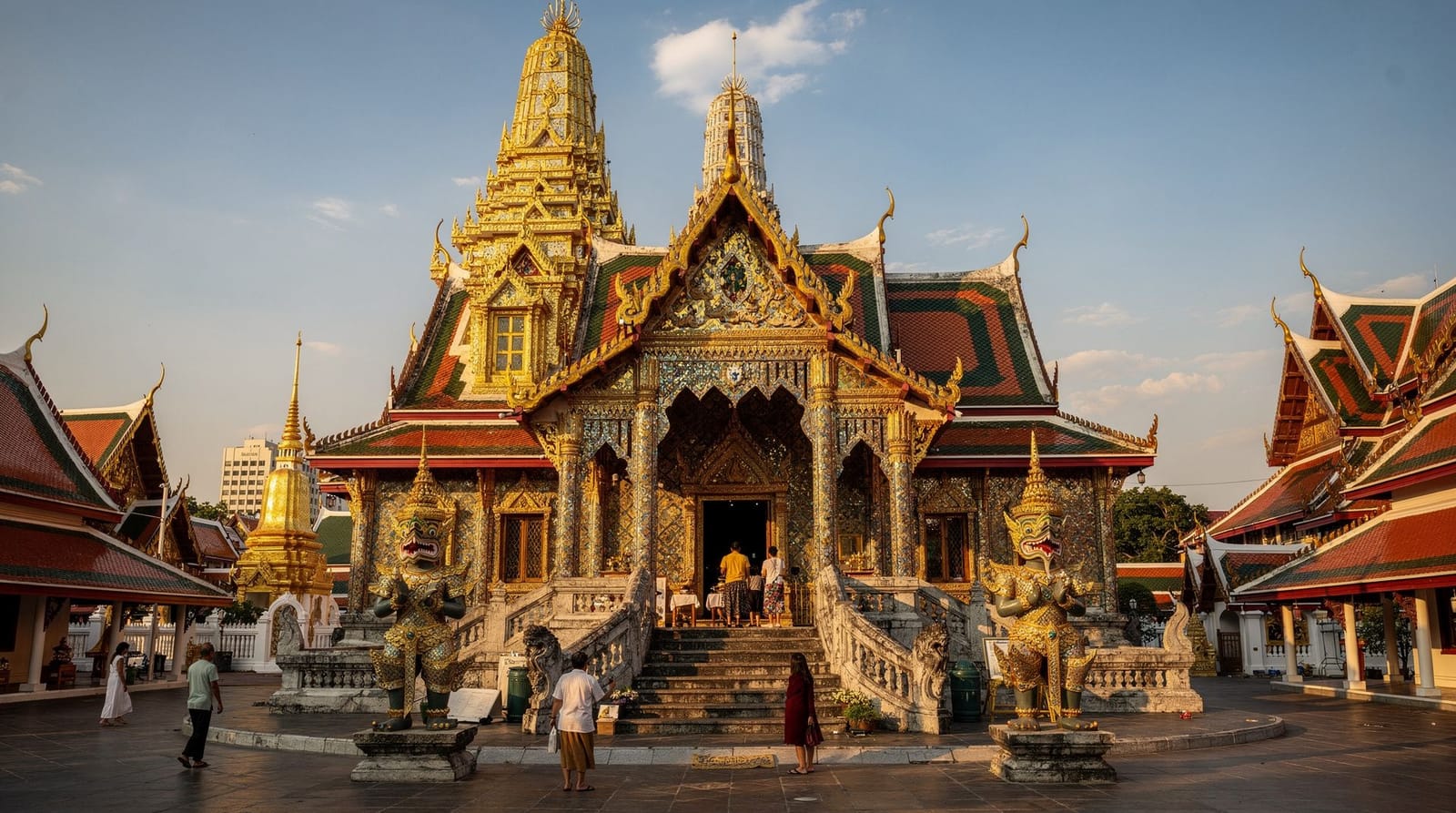 Wat Paknam guide: the green glass stupa of Thonburi — Wat Paknam guide: the emerald glass cosmic ceiling, the giant Buddha and the whi